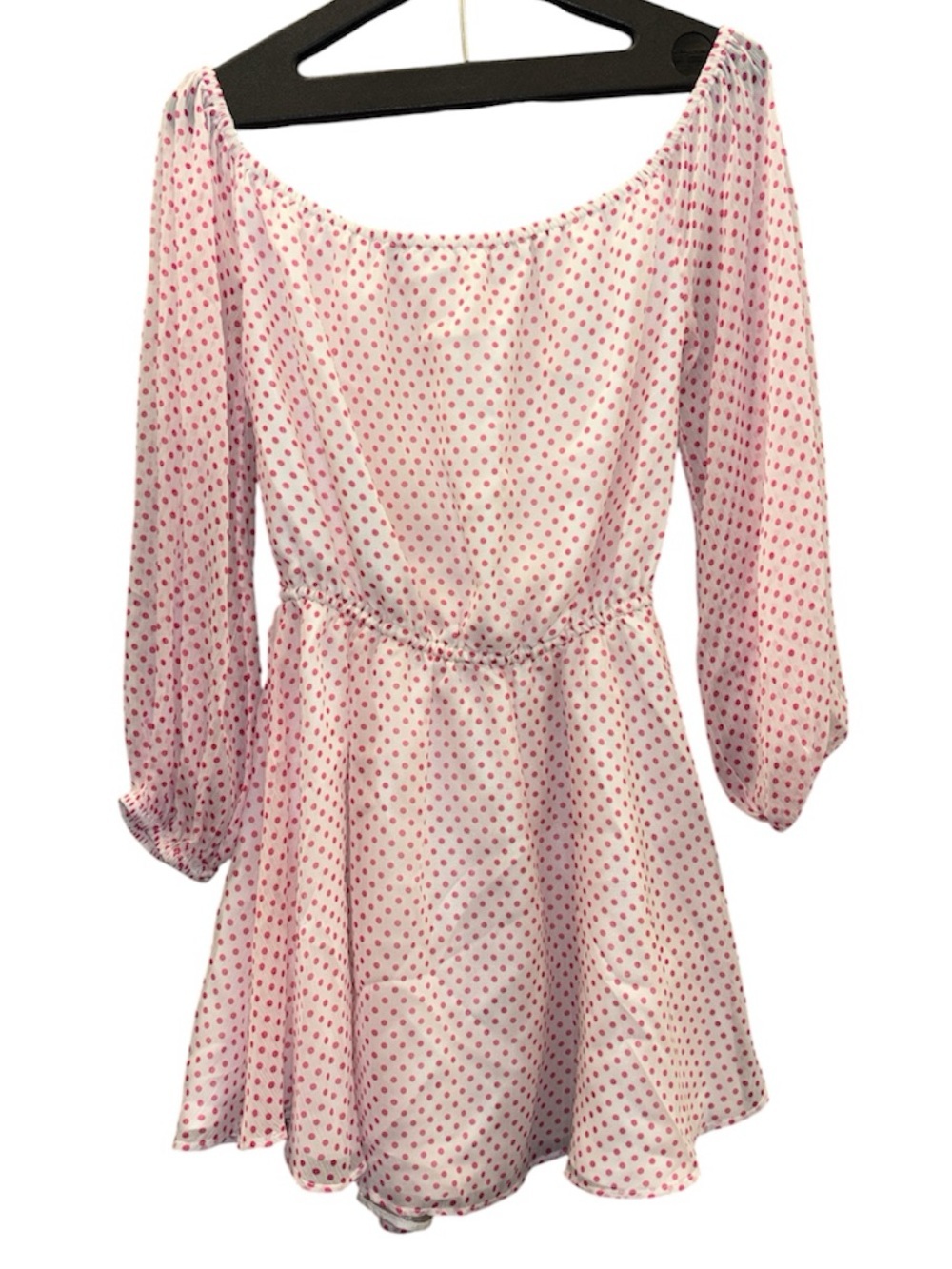 Lovers + Friends White Pink Polka Dot Dress NWT | Sz Med - Picture 6 of 7